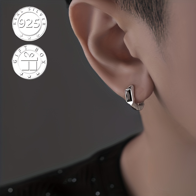 Sapphire hot sale earrings men