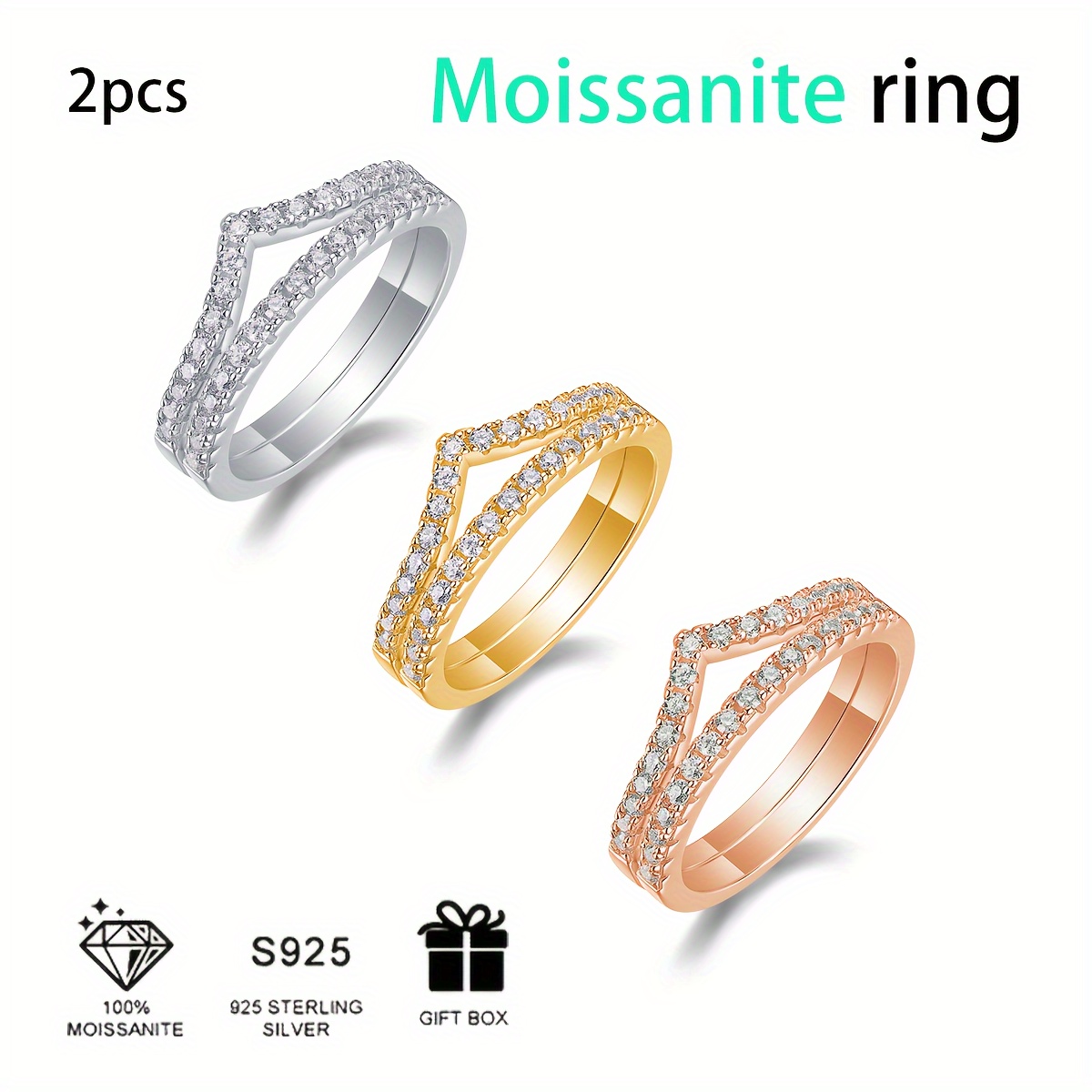 1 Pc 925 Sterling Silver Crown Wedding Ring Guard Enhancers for Women  Adjustable Curved Rings Cubic Luxury Jewelry Valentines Gift