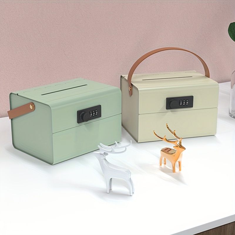 Caja de Seguro para el hogar, Mini hucha creativa de Metal, seguro para  llaves, gabinete, decoración de escritorio - AliExpress