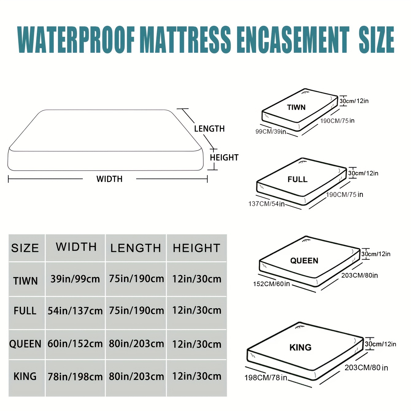 Safest 100% Waterproof Mattress Protector for All Season - Temu