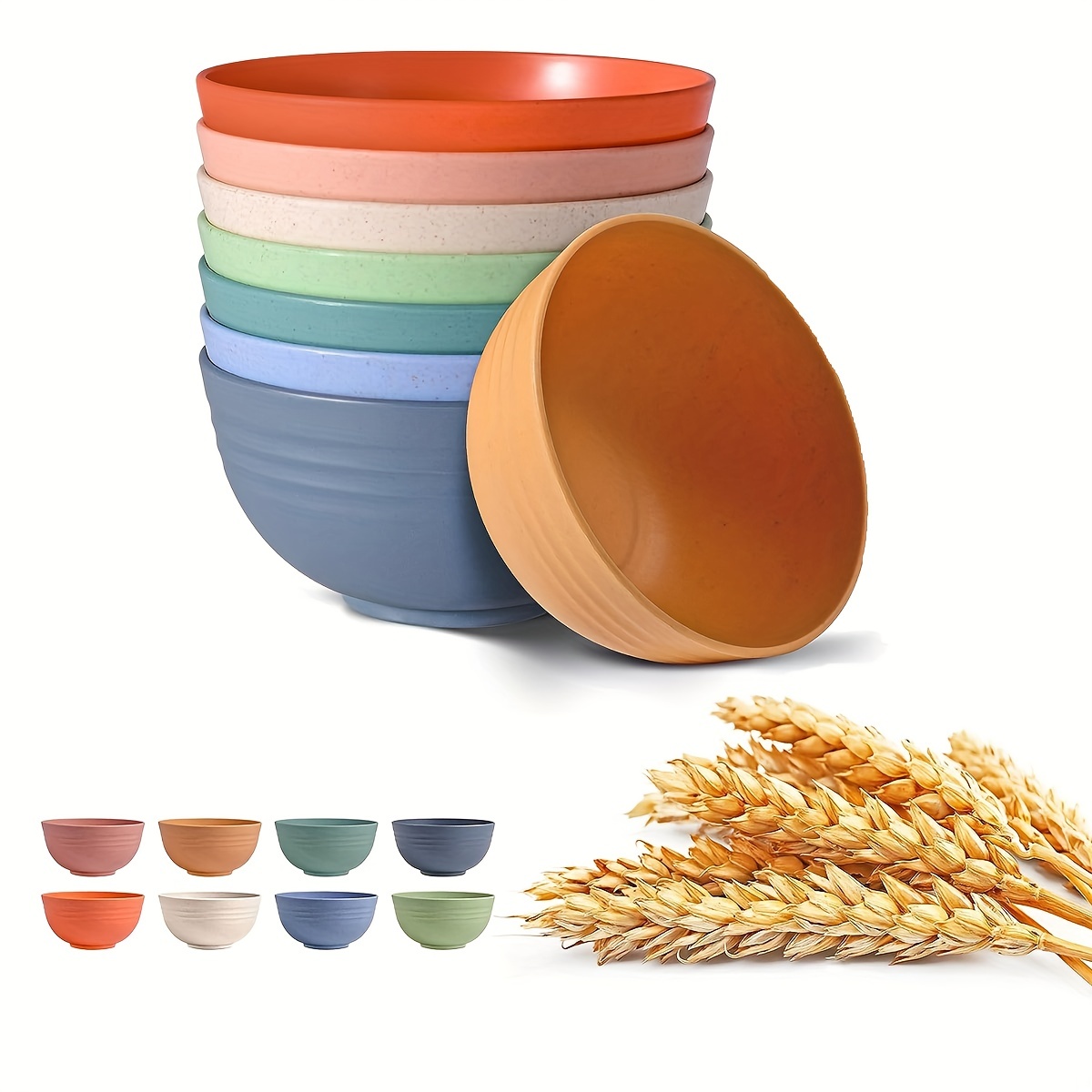 Cereal Bowls unbreakable Wheat Straw Bows Microwave - Temu