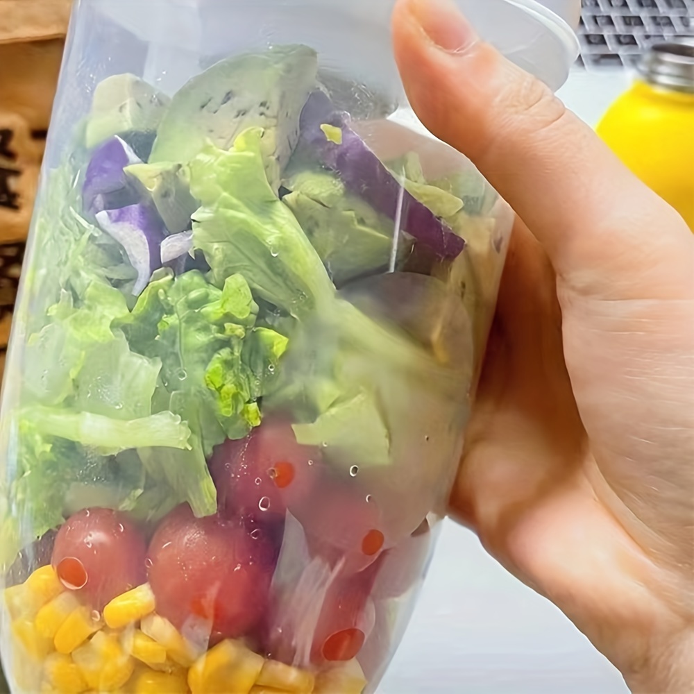 Salad Cup, Portable Salad Cup With Fork, Lunch Box Beto Box Vegetable Fruit  Salad Picnic Cup, Kitchen Tools, Student Salad Cup, Outdoor Portable Salad  Container - Temu