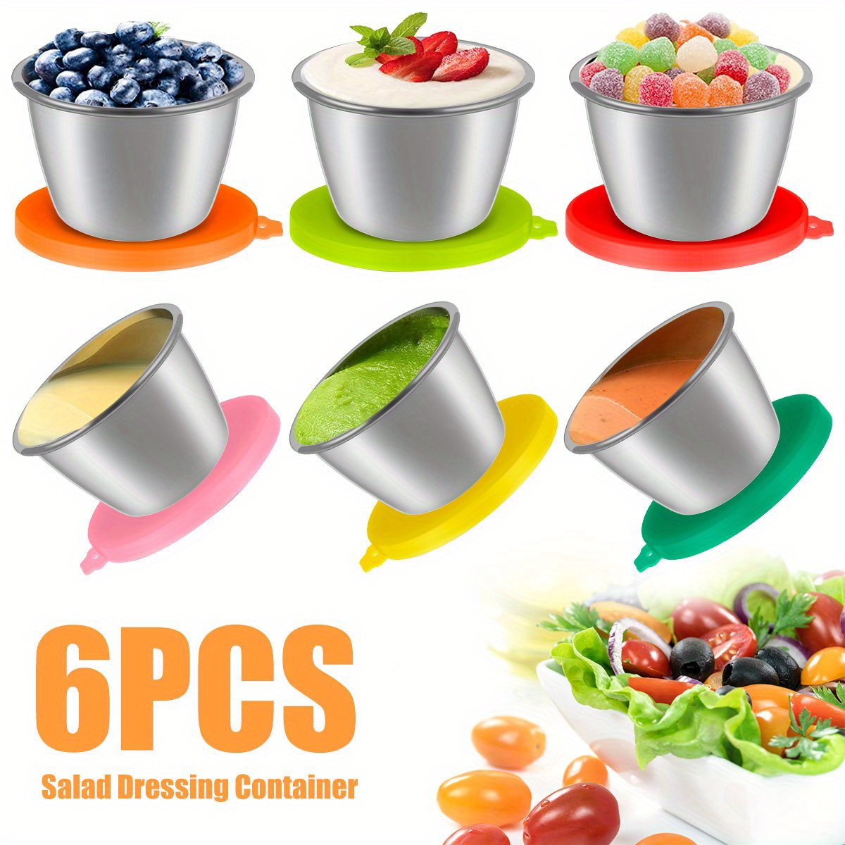 Portable Salad Dressing Cup, Salad Dressing Holder, Fruit Water Bottle  Vegetable Salad Dressing Container Set For Work, Travel - Temu Australia