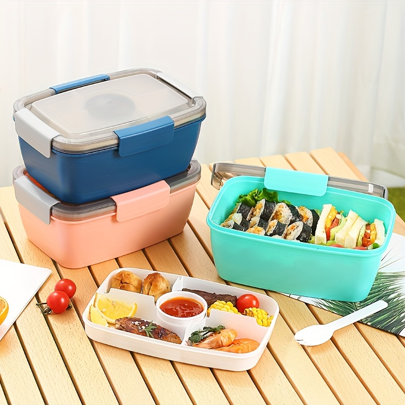 Bento Snack Boxes Meal Prep Container 4-Section with Lid 4-Compartment Lunchable  Container Reusable for Desserts Nuts - AliExpress