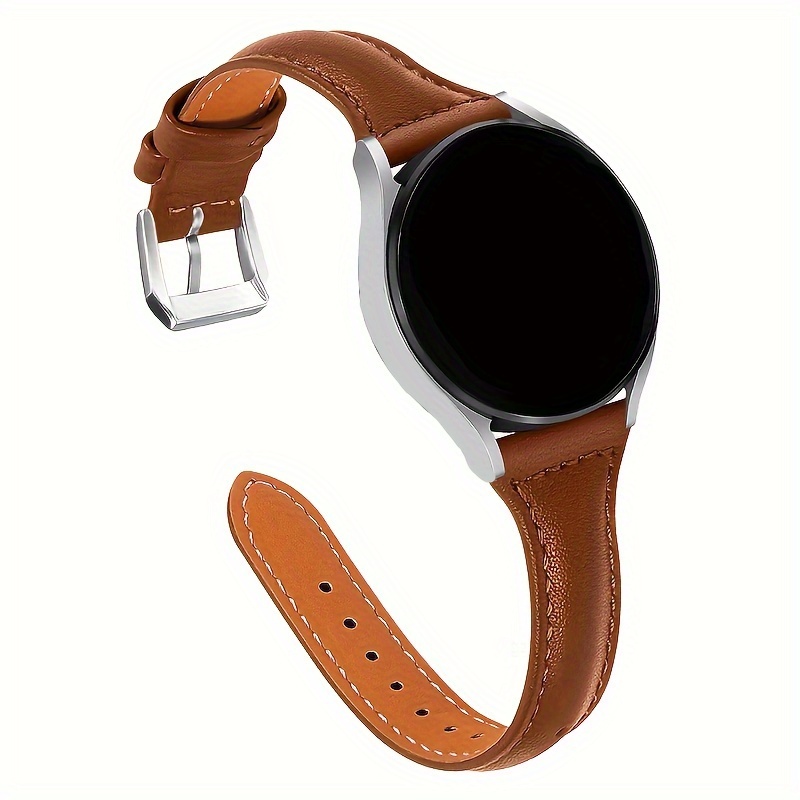 20mm 22mm Band for Samsung Galaxy Watch 4/classic/5/6/active 2  Leather+Metal Link bracelet correa Galaxy watch 5 Pro 45mm Strap