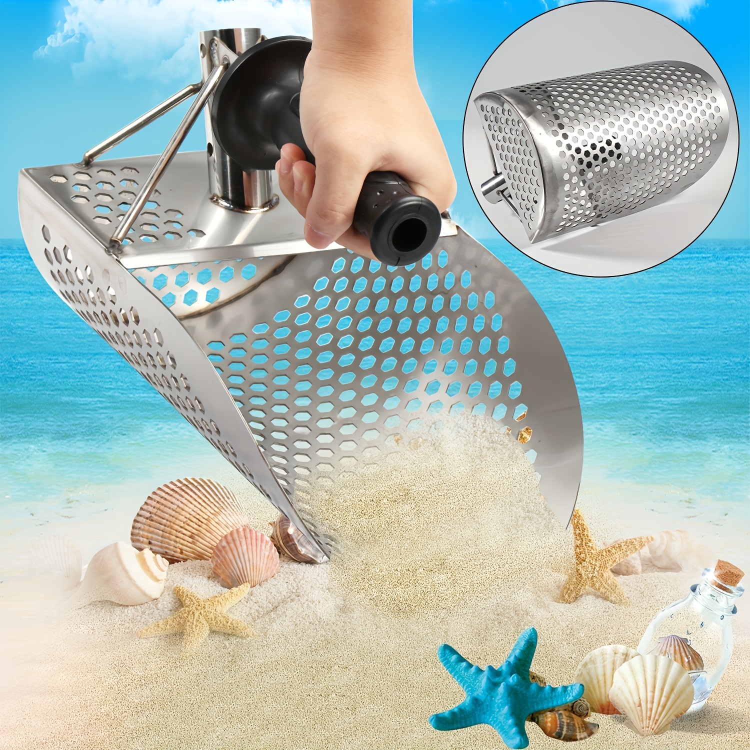 Pelle plage, Godet Plastique Garrett - Creusez et filtrez le sable !