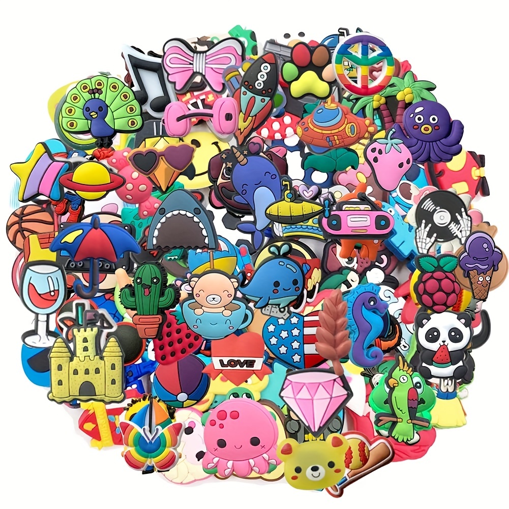 Wholesale Cartoon Animals 100Pcs Cats PVC Shoe Charms Buckle Clog Designer  Shoe Decoration DIY Croc Jibz Wristband Kids Backpack