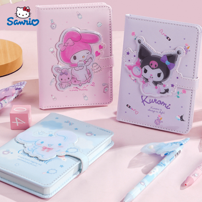 Kawaii Sanrio Kuromi Stationary Set Anime Figure School Supplies Notebook  Pencil Case Sticker Adhesive Tape Gift Bag Kids Gift