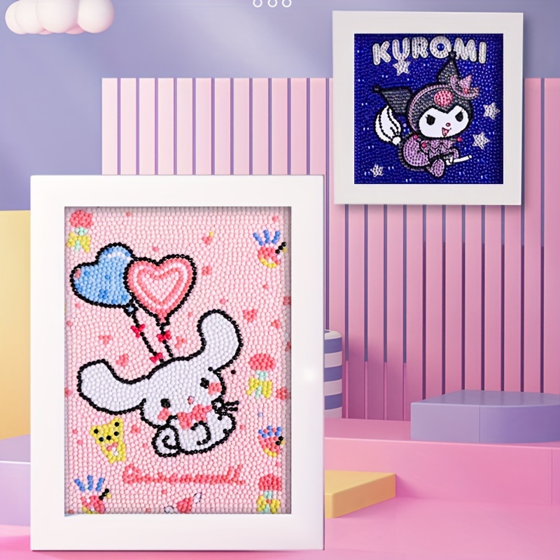 35*35cm/13.78*13.78inch Diamond Painting Kit Sanrio Kuromi Full Round  Diamond Mosaic 5D DIY Diamond Art Christmas Decoration