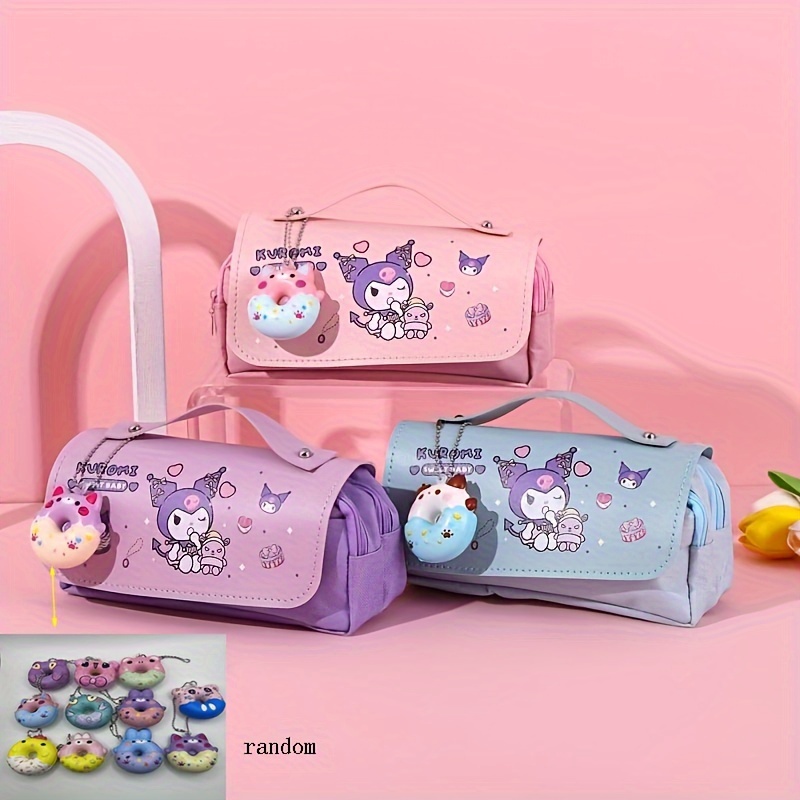 Hello Kitty Kuromi Cartoon Cute Student Pencil Box - Temu