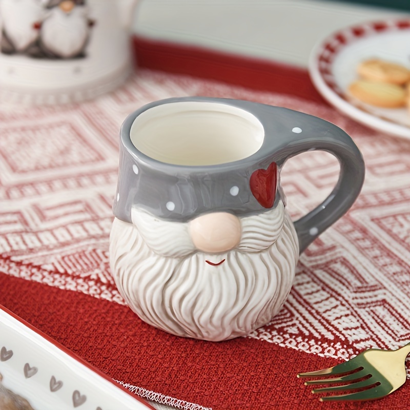 Ice Coffee Cup With Bamboo Lid And Glass Straw Santa Claus - Temu