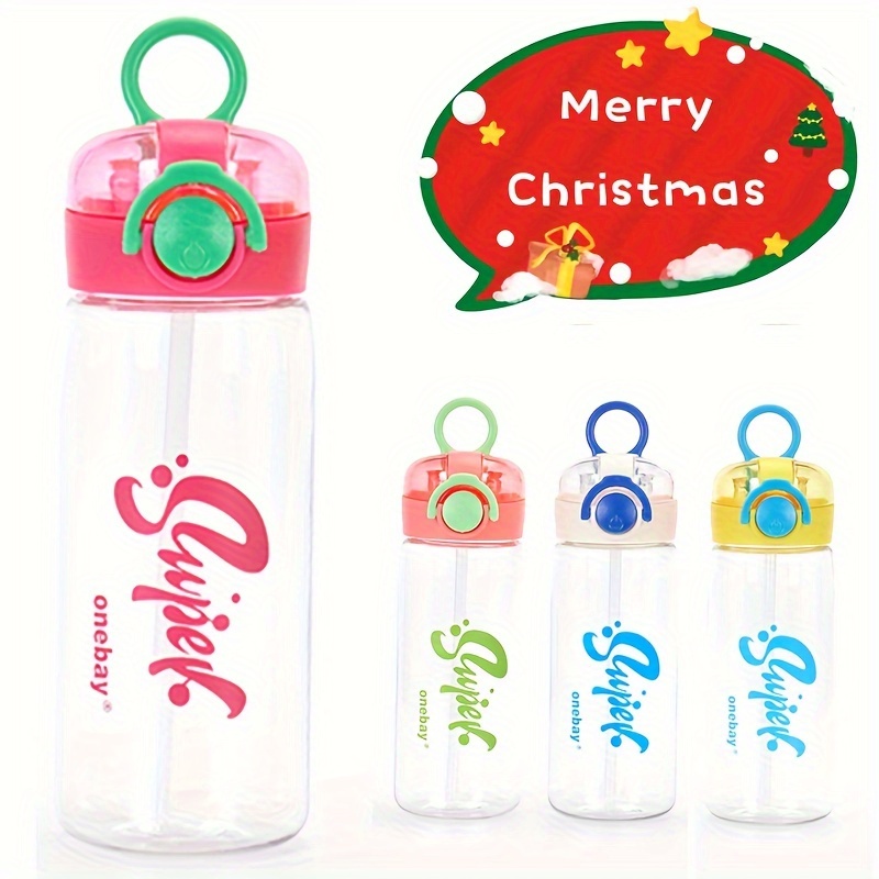 16.23oz Ins Double Layer Tumbler Water Drinking Cup With Straw Bottle Cute  Colourful Reusable Plastic Gift Present Hadiah