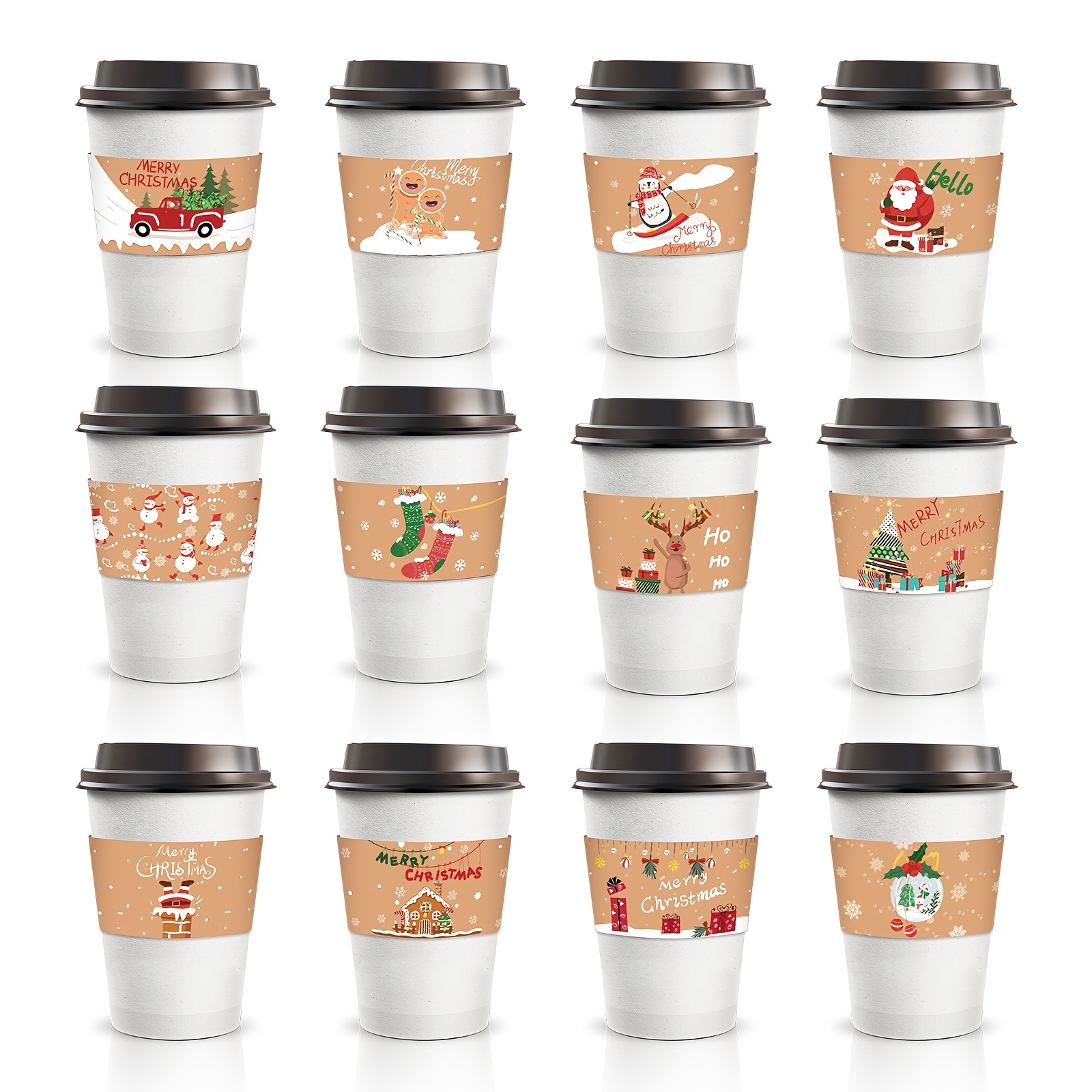 Paper Cups Disposable For Hot And Cold Drinks Sizes : 7oz,8oz,12oz,16oz,20oz