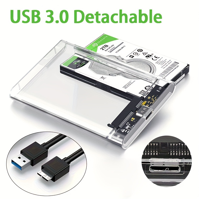 Boîtier de disque dur 2.5 pouces usb3  Boîtier externe SSD Sata3.0 6TB-USB  vers Micro USB3.0 5Gbps Usb-c USB3.1 6Gbps - Aliexpress