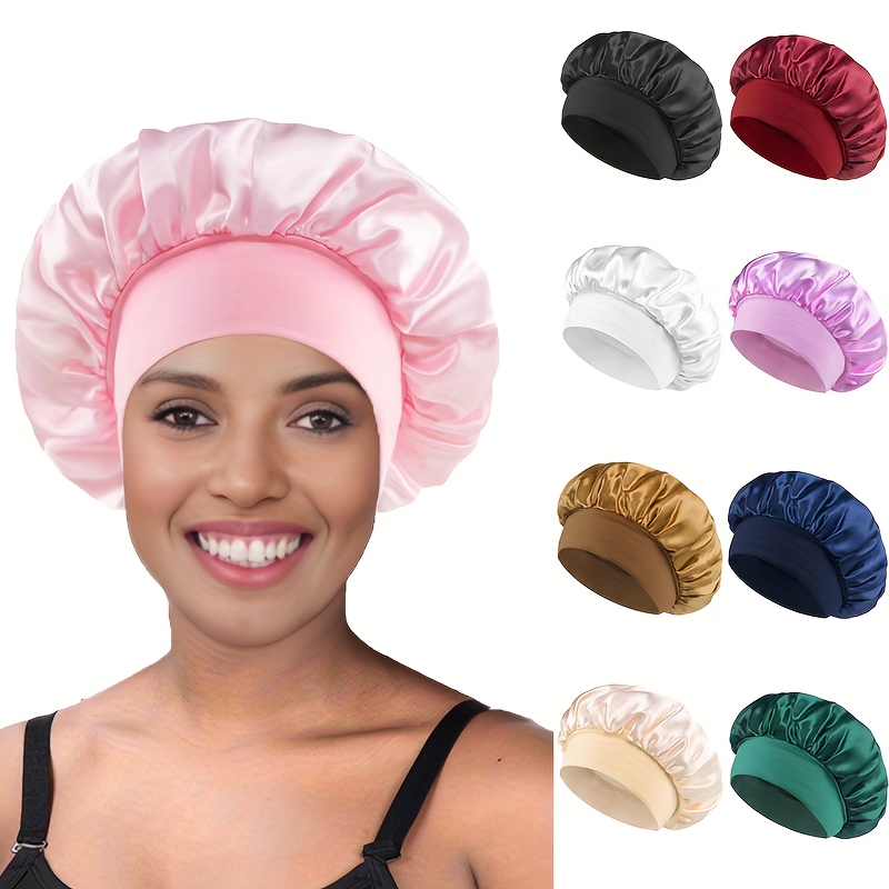 Satin Bonnet Hair Bonnet For Sleeping, Shower ,chemo , Reusable Adjusting  Hair Care Wrap Sleep For Women Daily Hair Care - Temu United Arab Emirates
