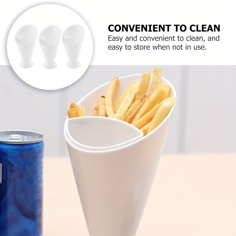 1pc French Fries With Sauce Cup, Snack Holder, Plastic Portable