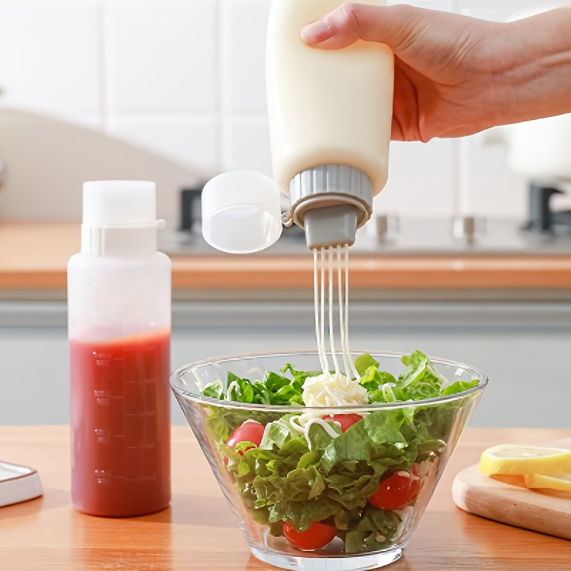 Squeeze Bottle Salad Sauce Squeeze Bottle With Scale And Tip - Temu