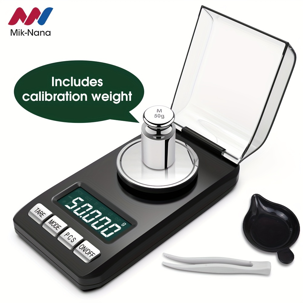 Mik-Nana Food Kitchen Scale, 5000g x 0.1g Digital Scale Grams and oz for  Cooking Baking Weight Loss, Keto, 0.1g/0.004oz Precise Graduation