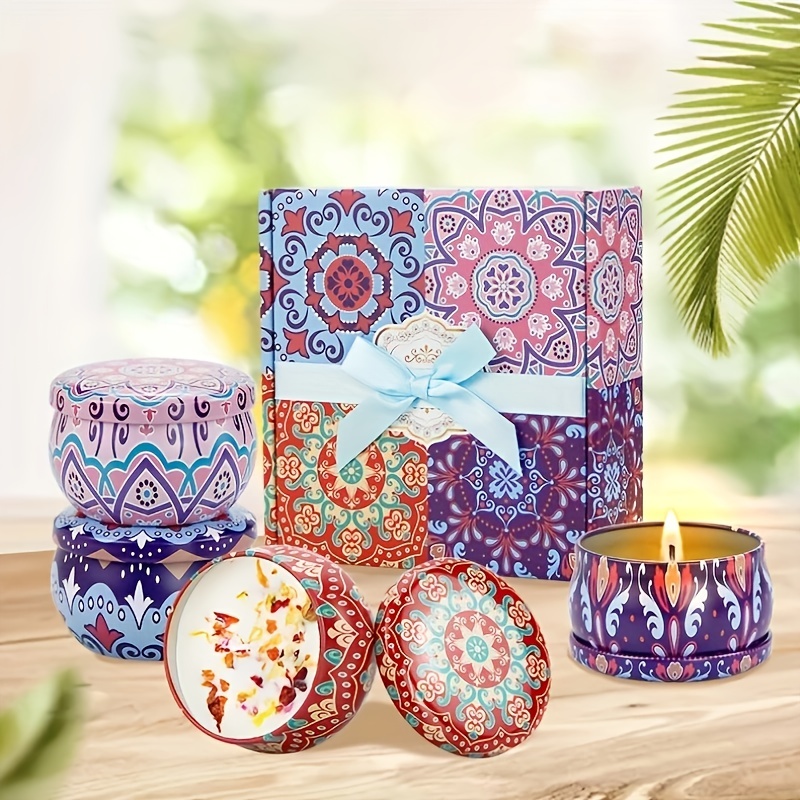 Birthday Gifts for Women Best Friends, Scented Candles Gift Set for Female,  Unique Gift Ideas for Christmas Valentines Day, 2 Hand Cream, 4 Soy