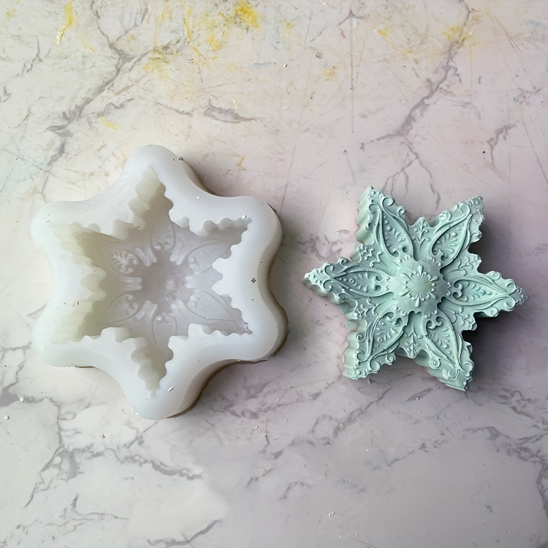 Snowflake Candle Mold Christmas Snowflake Candle Mold - Temu