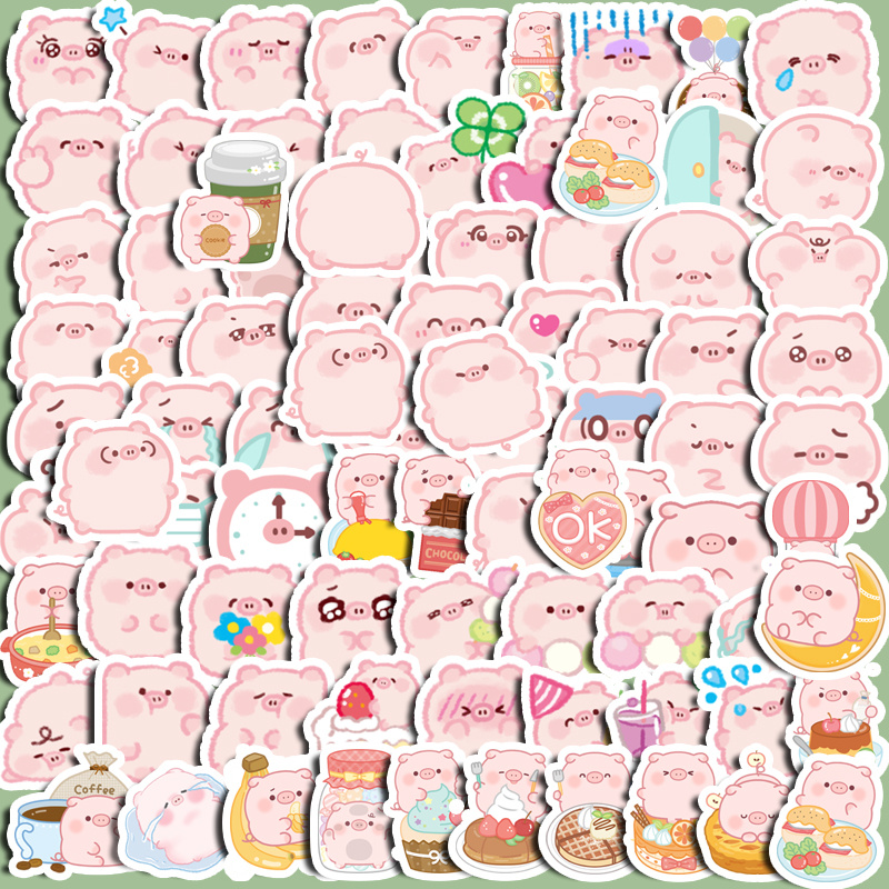 52 Unids/set Peppa Pig Pegatinas Lindos Cerdos Dibujos Animados