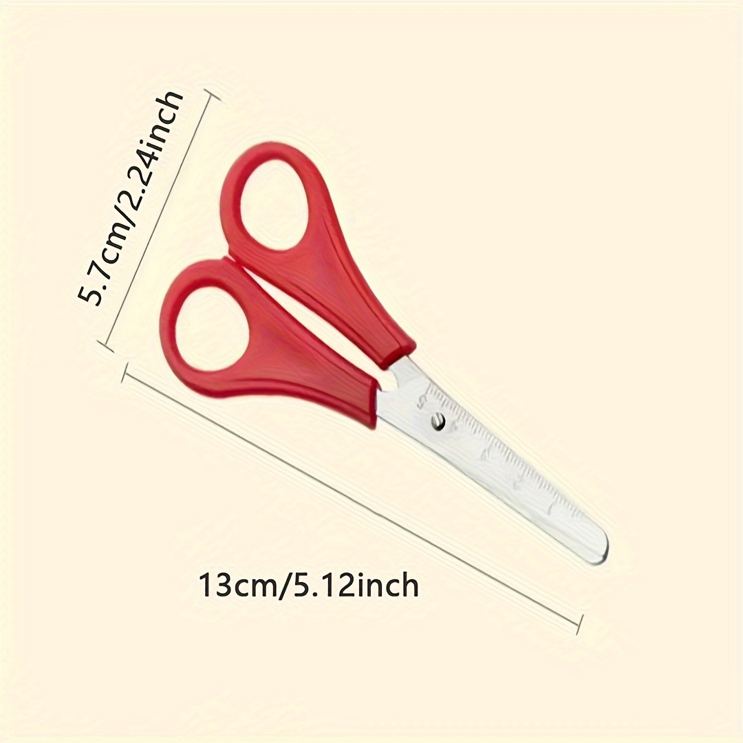 Colorful Ruler With Scale Scissors Office Scissors Student - Temu