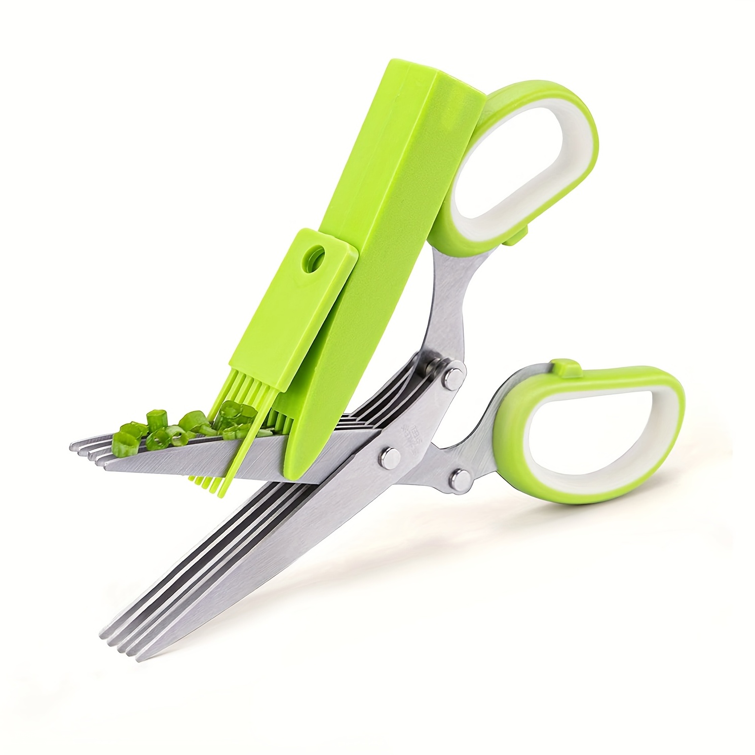 Herb Scissors, Kitchen Herb Shears Cutter with 5 Blades and Cover, Sharp  Dishwasher Safe Kitchen Gadget - Green - AliExpress