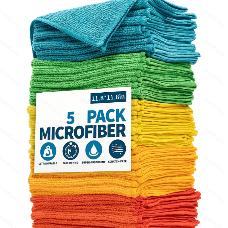 5pcs Dishclout Absorbent Small Small Dish Rag Scratch-free