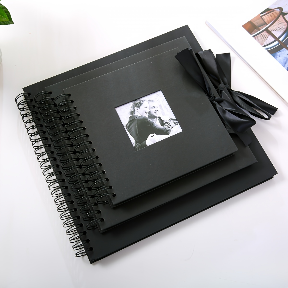 Album de Fotos, Album Fotografico, para Escribir y Pegar Fotografías 10x15,  Polaroid, Fuji Instax. Tapa Personalizable de Alta Calidad. 50 Paginas con  Hojas Negras