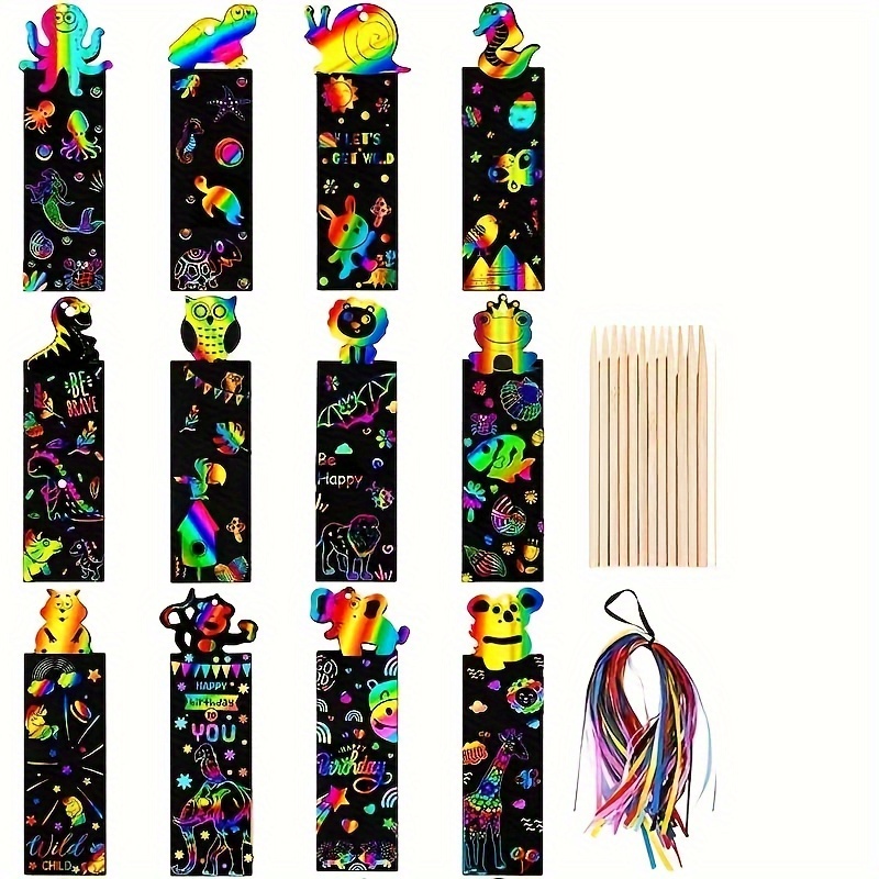 40/20Pcs Photo Booth Bookmark Sleeves Frames Clear Blank Bookmark Holder  Sleeves DIY Vinyl Bookmark Sleeves with Colorful Tassel