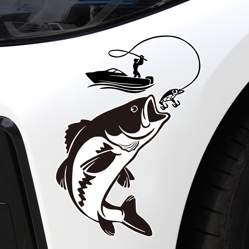 Fear No Fish Decal Sticker USA Fishing Fisherman Fish SUV Car Truck Window  USA 