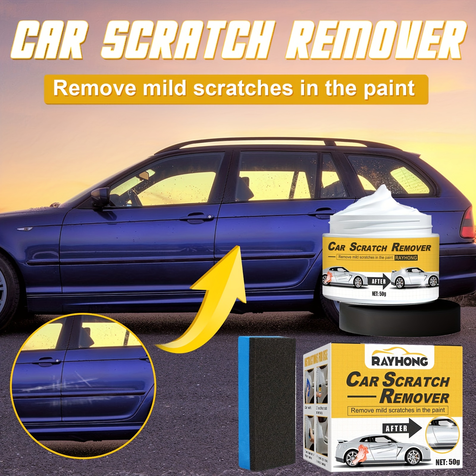 Masilla de cuerpo de coche, relleno de rayones, pluma de reparación de  pintura no tóxica, herramienta de restauración automática de automóviles