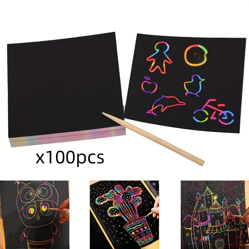 Students' Scratch Paper Book,,, Colorful Diy Scratch Art Book, Art Scratch  Paper, Black Card Paper, Fun Creative Graffiti Scratch Paper - Temu Denmark