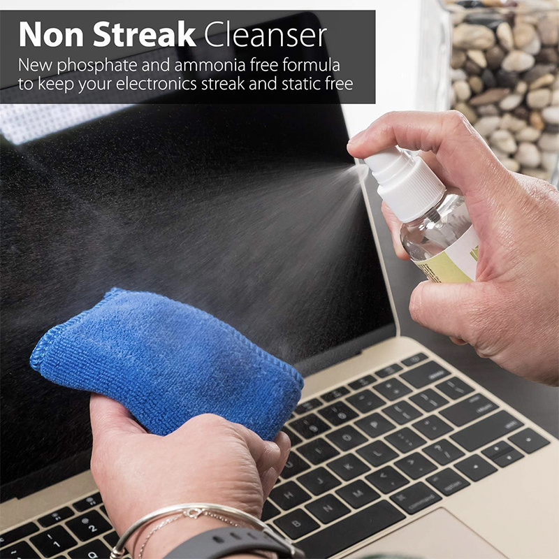  CLICK CLEAN Touchscreen Mist Cleaner, Screen Cleaner, All in  One Screen Cleaner Spray with Microfiber and Phone Stand for All Phones,  Laptop and Tablet Screens (Grey) : Electronics