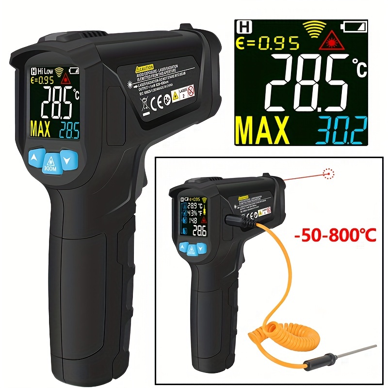 Hand Held Thermometer Gun Shape Laser Non-Contact Smart Electronic  Thermometer Digital for Industry