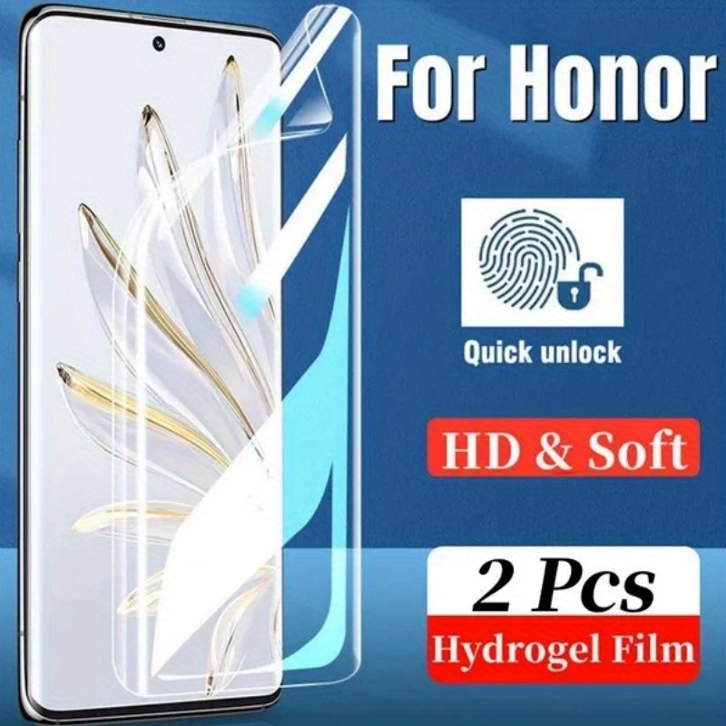 For Honor 90 Lite - Funda con 1 protector de pantalla de vidrio templado,  transparente a prueba de golpes, silicona Solf para Honor 90 Lite, para
