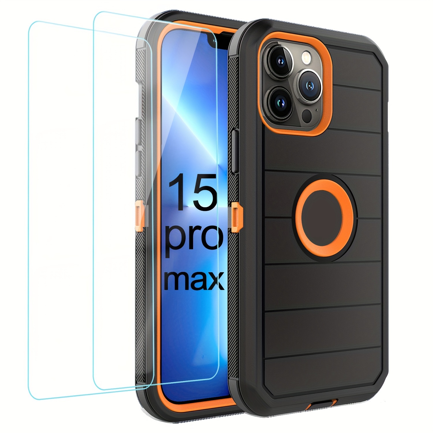 Funda de cuero para iPhone 15 Pro Max, delgada, flexible, agarre suave,  funda de piel sintética de lujo Vgean para hombres, fundas duraderas