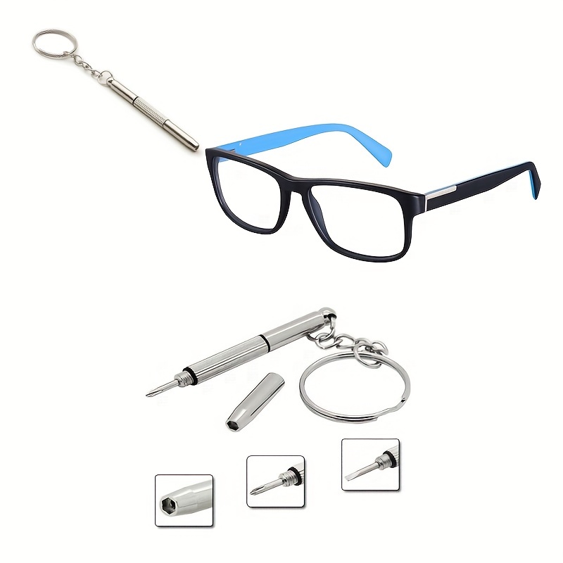 Juego de 6 destornilladores de precisión, mini destornilladores, kit de  herramientas de reparación profesional para lentes, gafas, gafas de sol