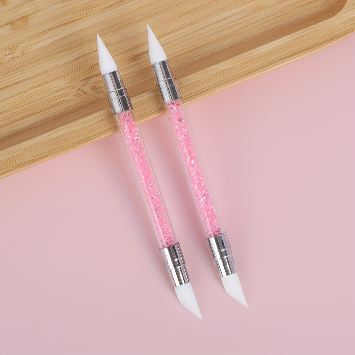 RS Nail Art Sculpture Pen Dual Tipped Silicone Nail Tool Rhinestone Nail  Polish Carving Pen Rubber Tip Nail Brushes