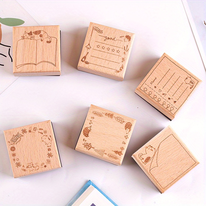 Co-link Alphabet Letters Stamps- Wooden Rubber Alphabet Letter Multipurpose  Number Stamps Stamper Seal Set in a Wooden Box Case Set of 70pcs :  : Toys & Games
