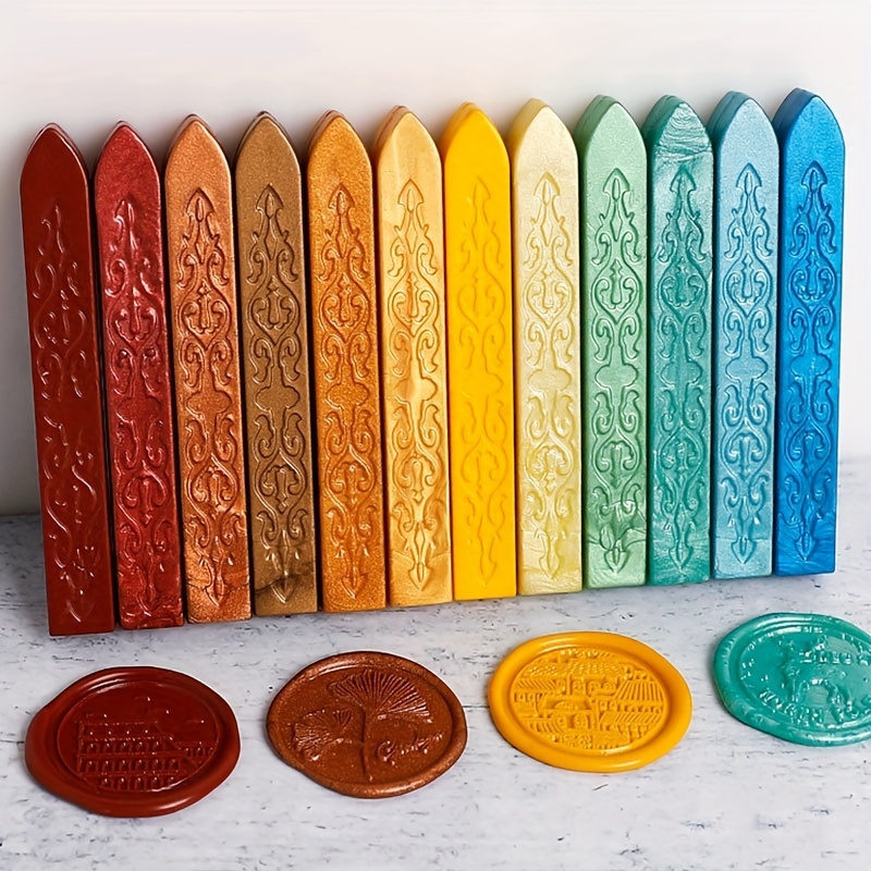 Retro Fire Lacquer Wax Stick Seal Envelope Seal 10Pcs 11mm Sealing Wax  Beads Stamp For Glue Gun Melt Wax stamp Making Tool