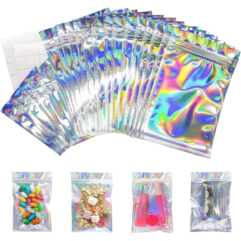 Mylar Bags with Ziplock 4 x 6 | 100 Bags | Sealable Heat Seal Bags for  Candy and Food Packaging, Medications and Vitamins | Plastic and Aluminum