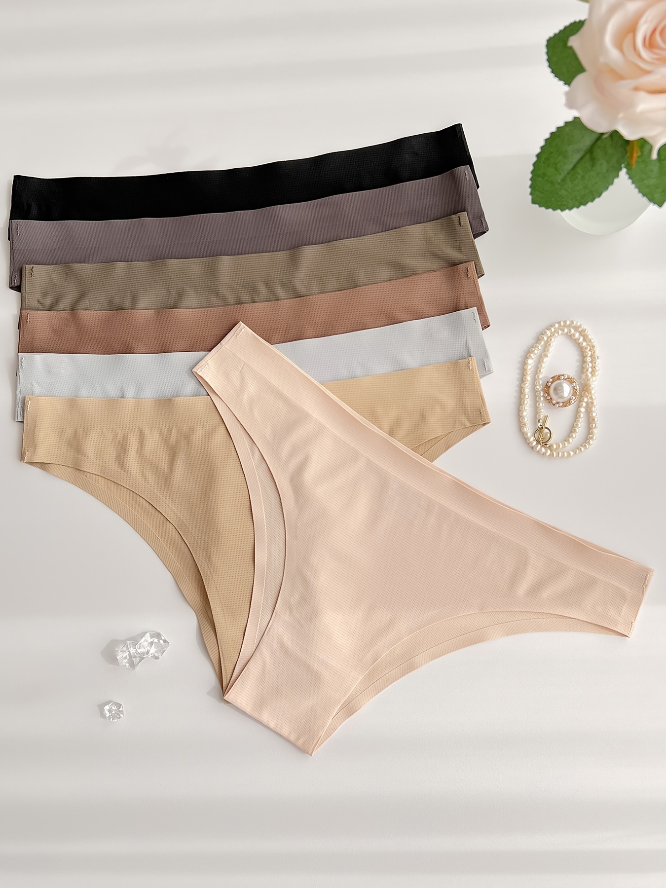 Sexy Panties Plain Seanless Quick Dry Comfy Intimates Cheeky - Temu