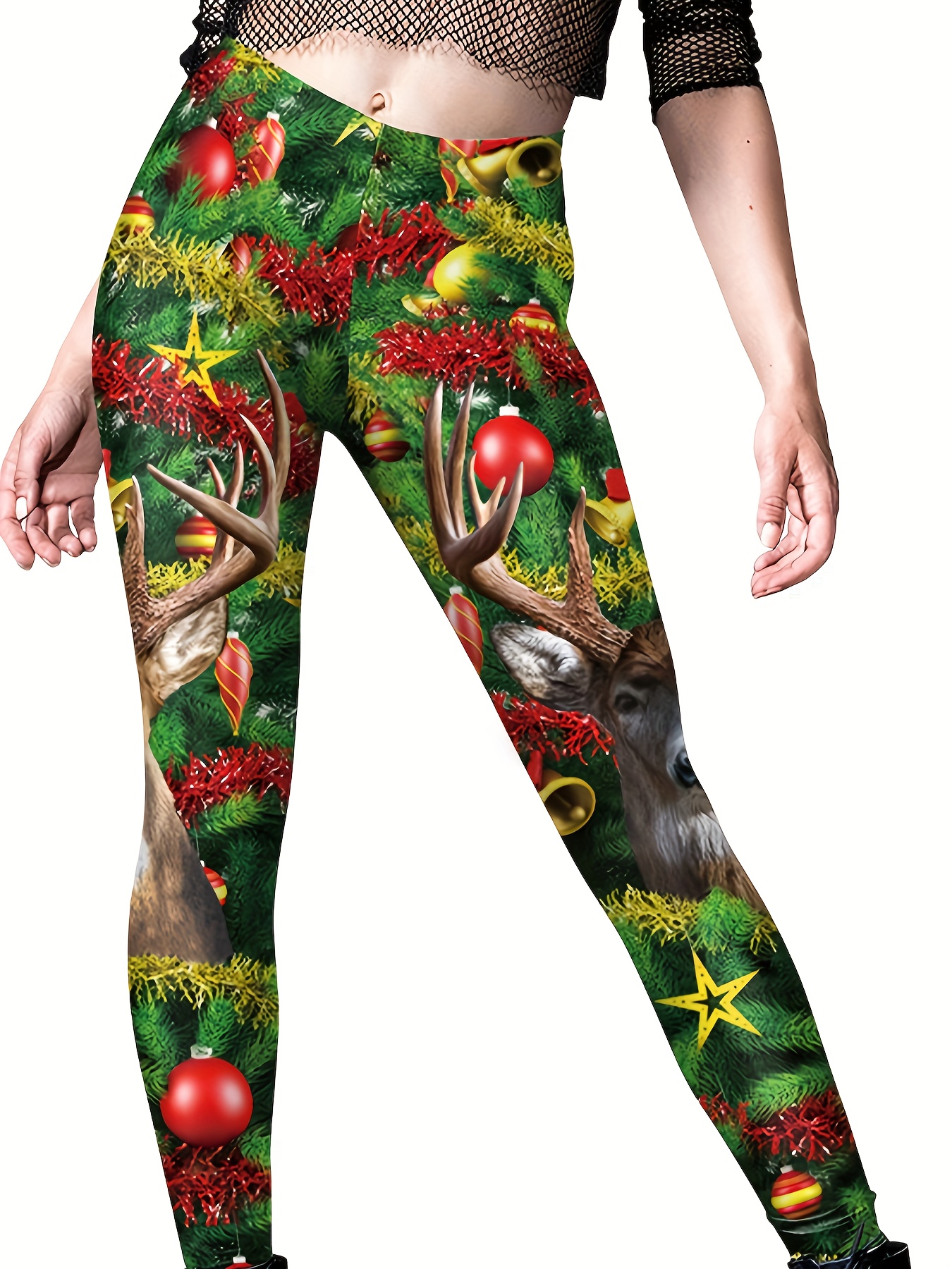 Leggings De Yoga De Moda Con Hebilla De Cinturón De Navidad Para Mujeres,  Mallas Deportivas De Entrenamiento De Fitness De Control De Barriga De Alta