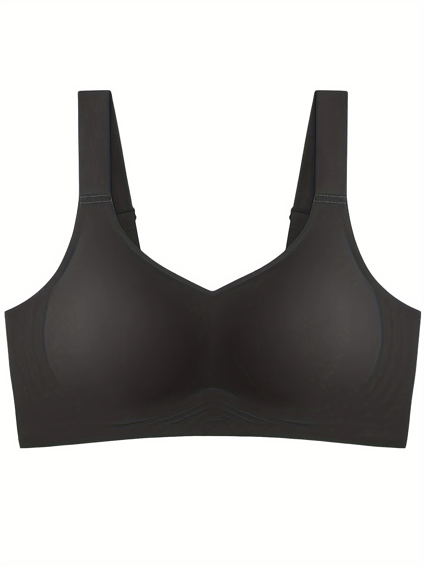 Women's Seamless Essential Bra with Pads, Comfort Wireless Push Up Vest Brassiere  Bra, women's lingerie & underwear 