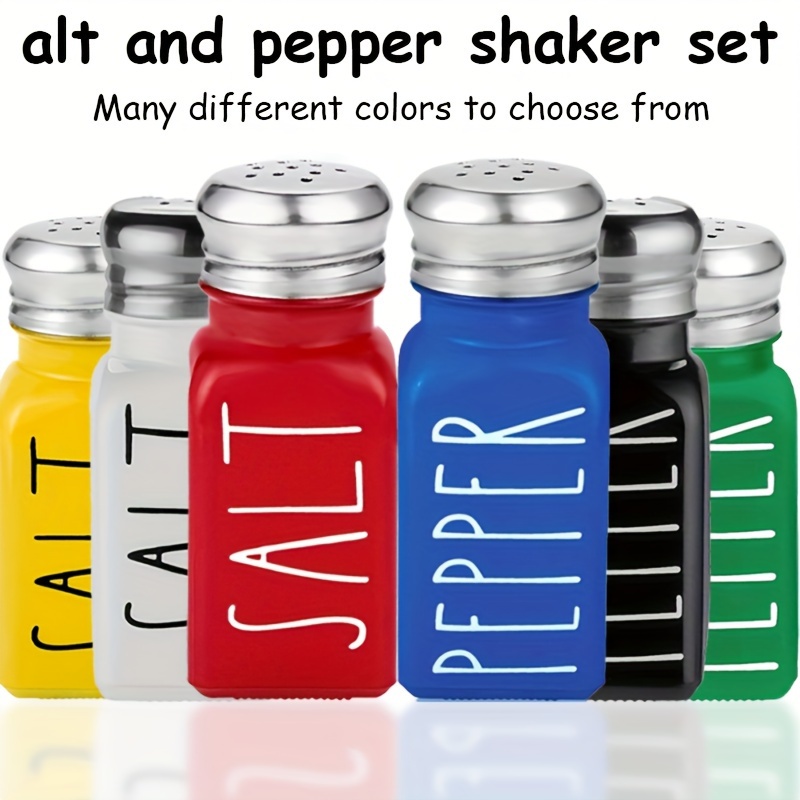 Adjustable Seasoning Shaker Glass Spice Jars 100ml Stainless Steel Lid Salt  Pepper Shaker Dispenser Refillable