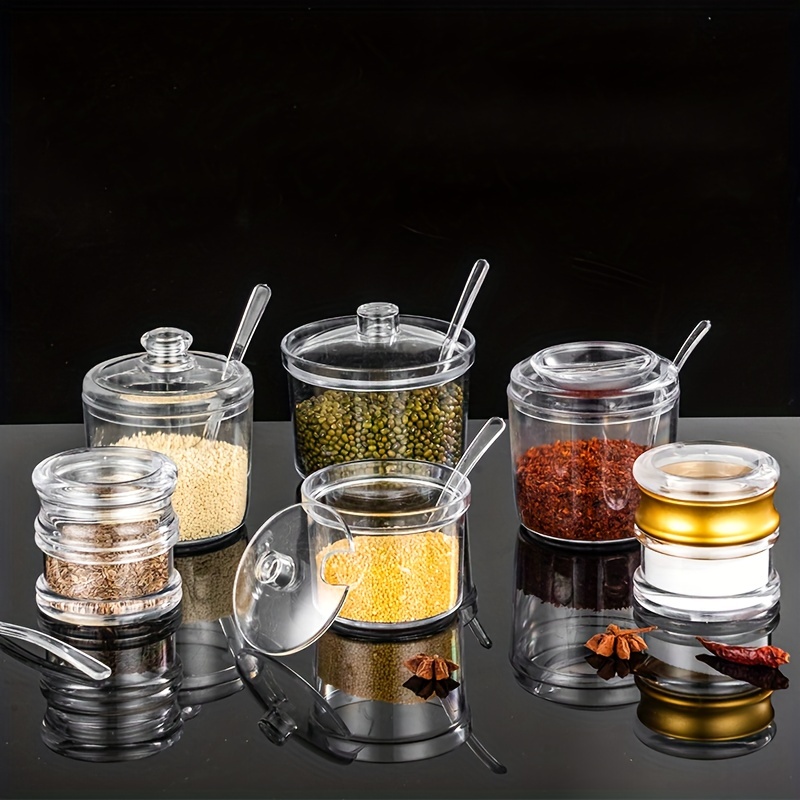 Set of 4 Mini Optic Spice Jars, 4oz