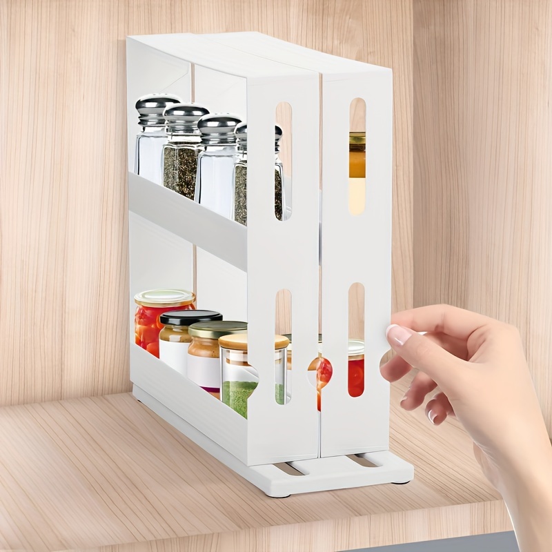 Wall Mounted Spice Organizer - Adhesive Seasoning Storage Box For Kitchen -  Easy Access To Seasonings And Spices - Temu