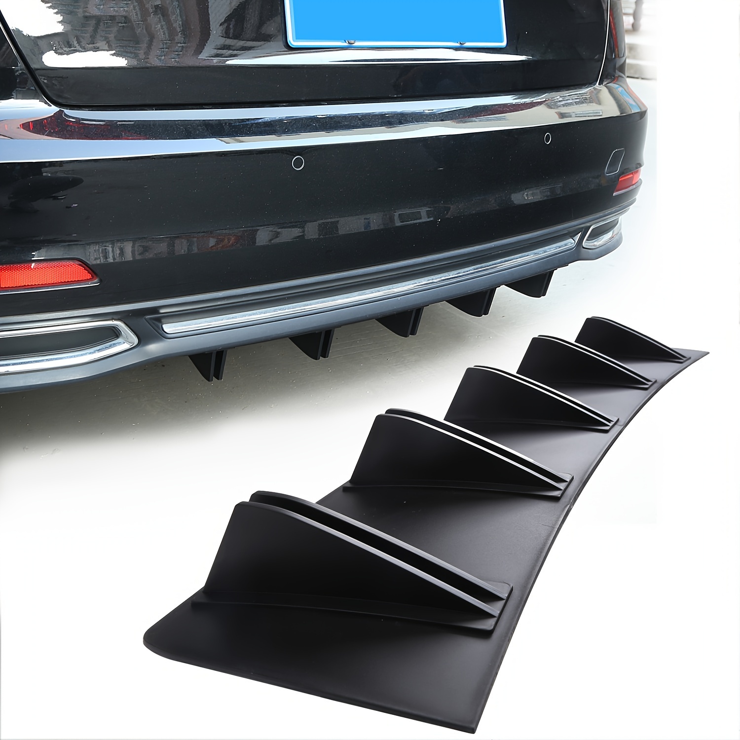  Front Bumper Lip Chin Spoiler Splitter Diffuser Guard Wing  Protector Trim Car Body Kit, Universal Fit for Most Cars, Gloss Black,4pcs  : Automotive