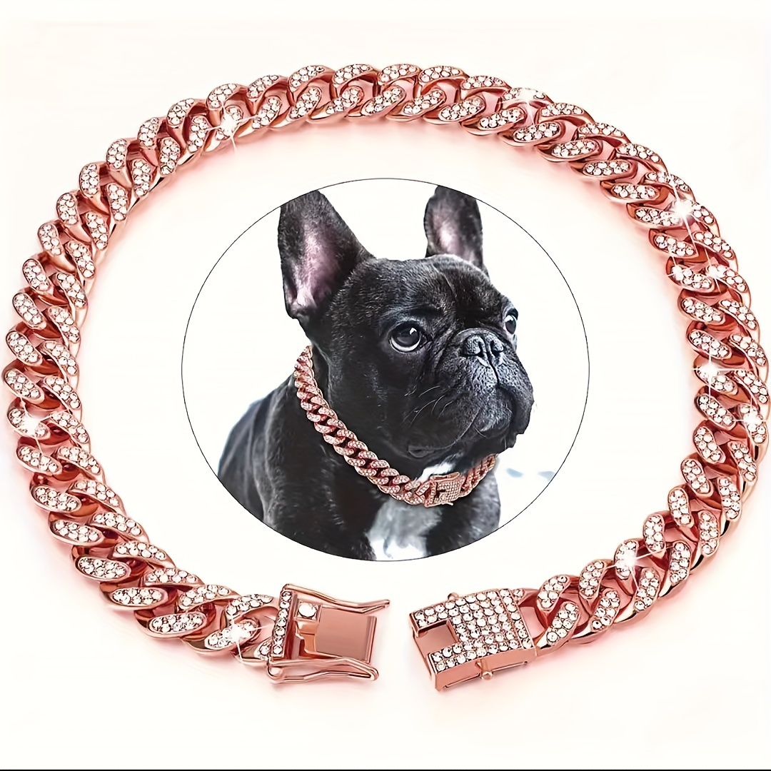  Rhinestone Dog Collar, Bling Diamond Pet Collars with Leash  Adjustable, Dazzling Sparkly Crystal Studded Microfiber Leather Spiked  Puppy Collar Cute for Small and Medium Large Girl Dogs Cats : Pet